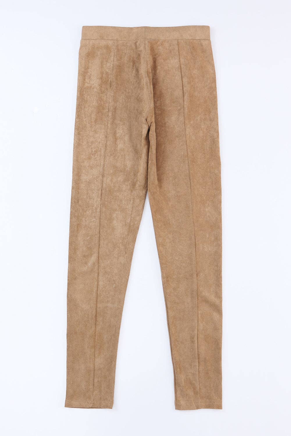 Suede Khaki High Waist Skinny Leggings*