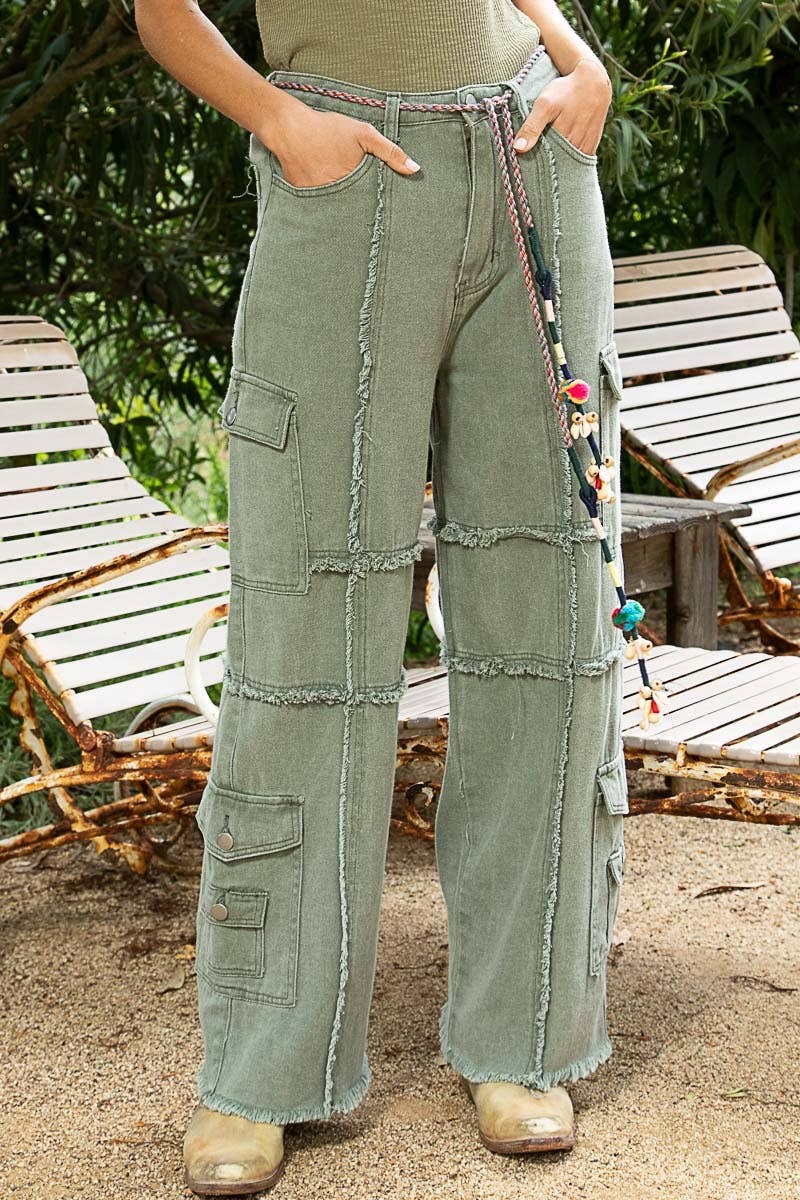 POLC Outseam baggy cargo pants Coffee