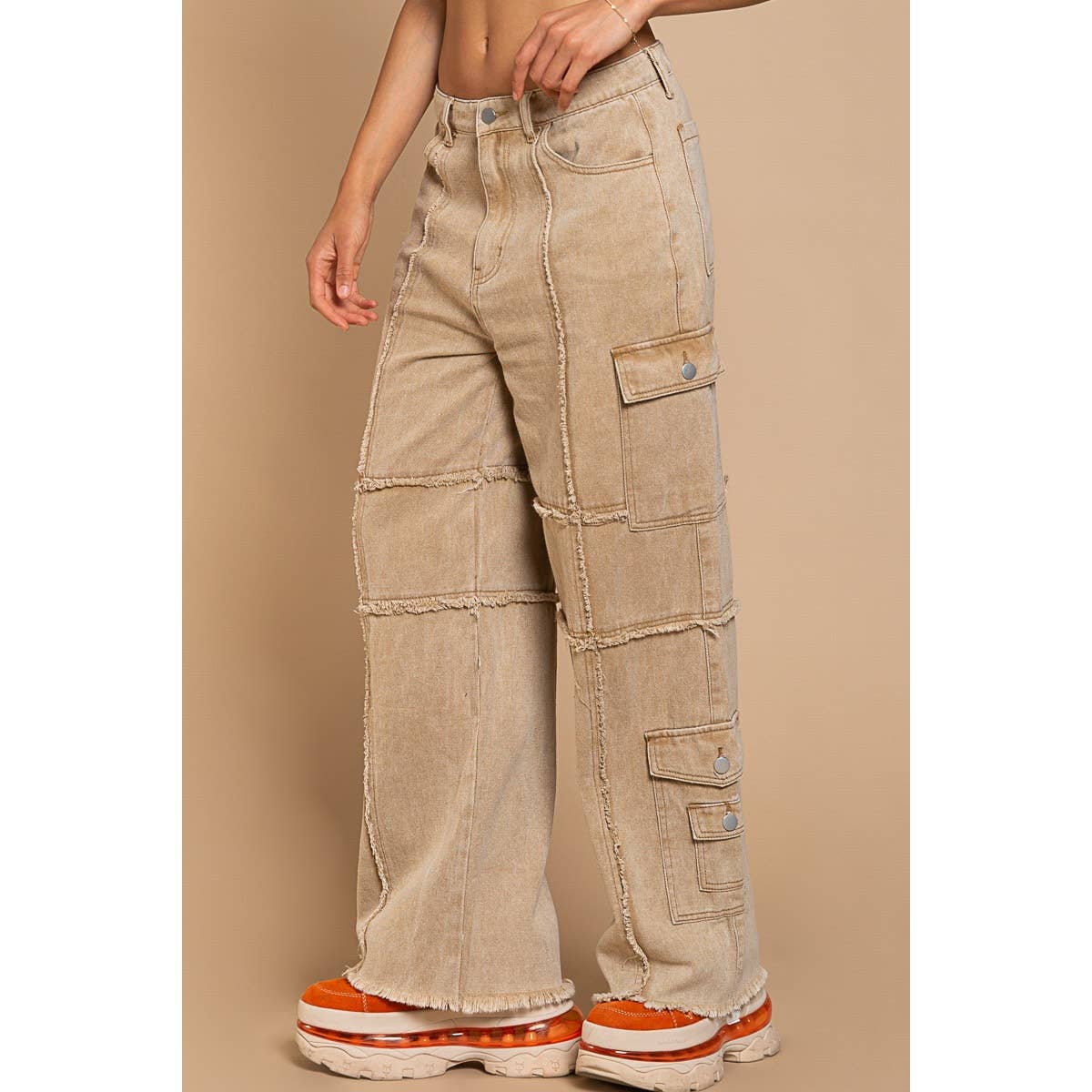 POLC Outseam baggy cargo pants Coffee