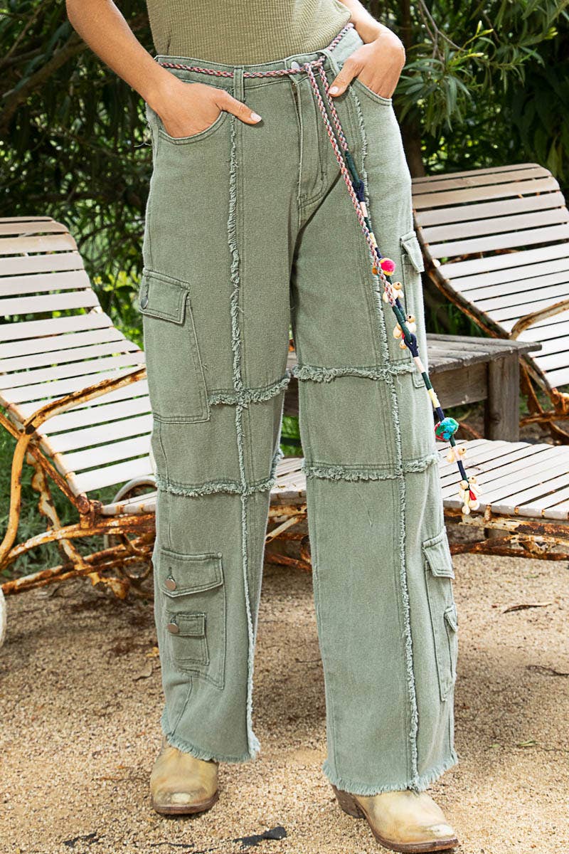 POLC Outseam baggy cargo pants Coffee