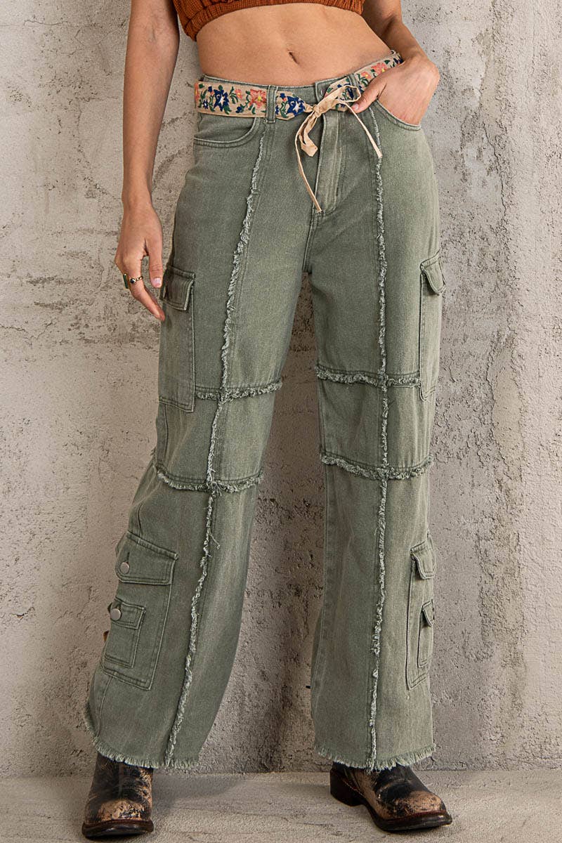 POLC Outseam baggy cargo pants Coffee