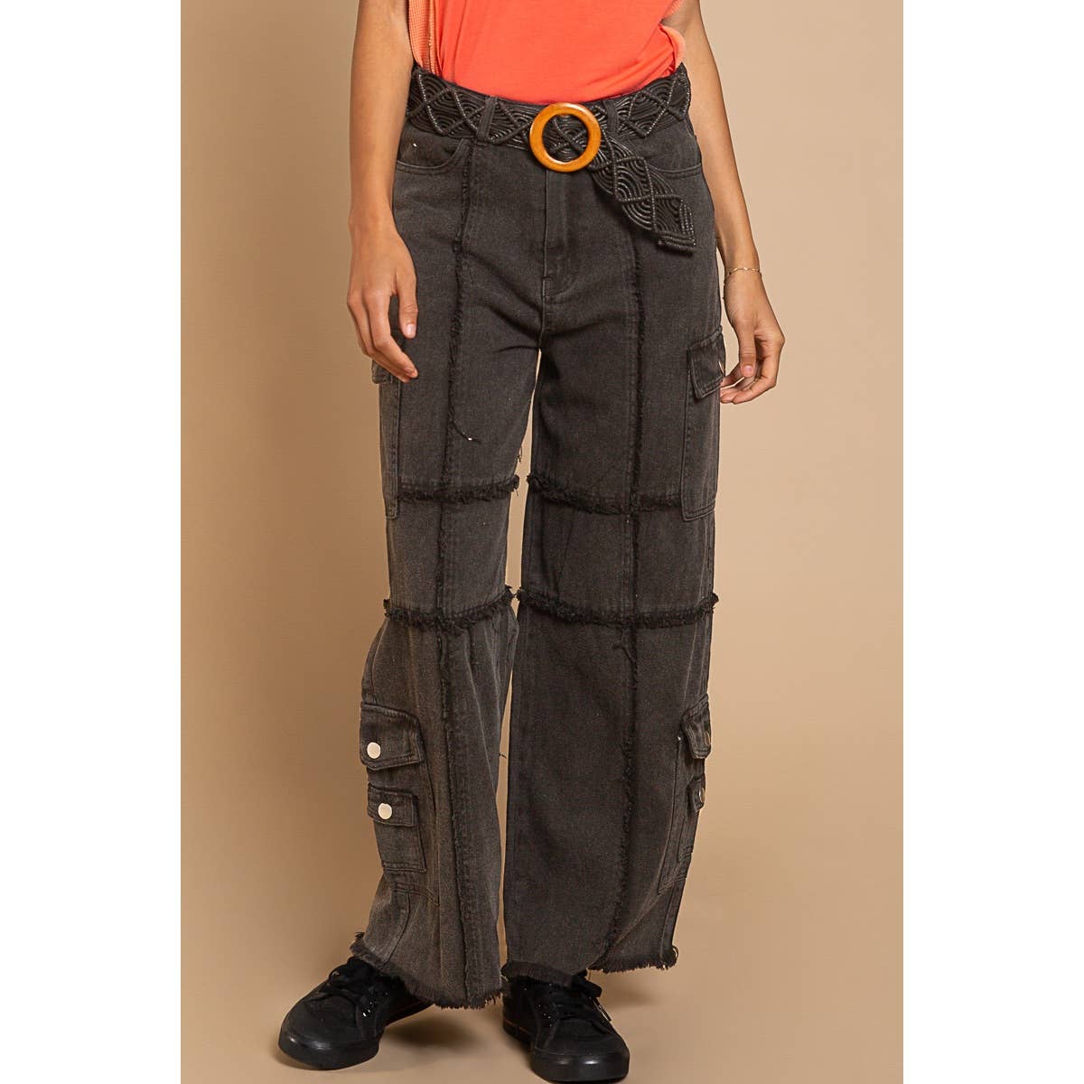 POLC Outseam baggy cargo pants Coffee