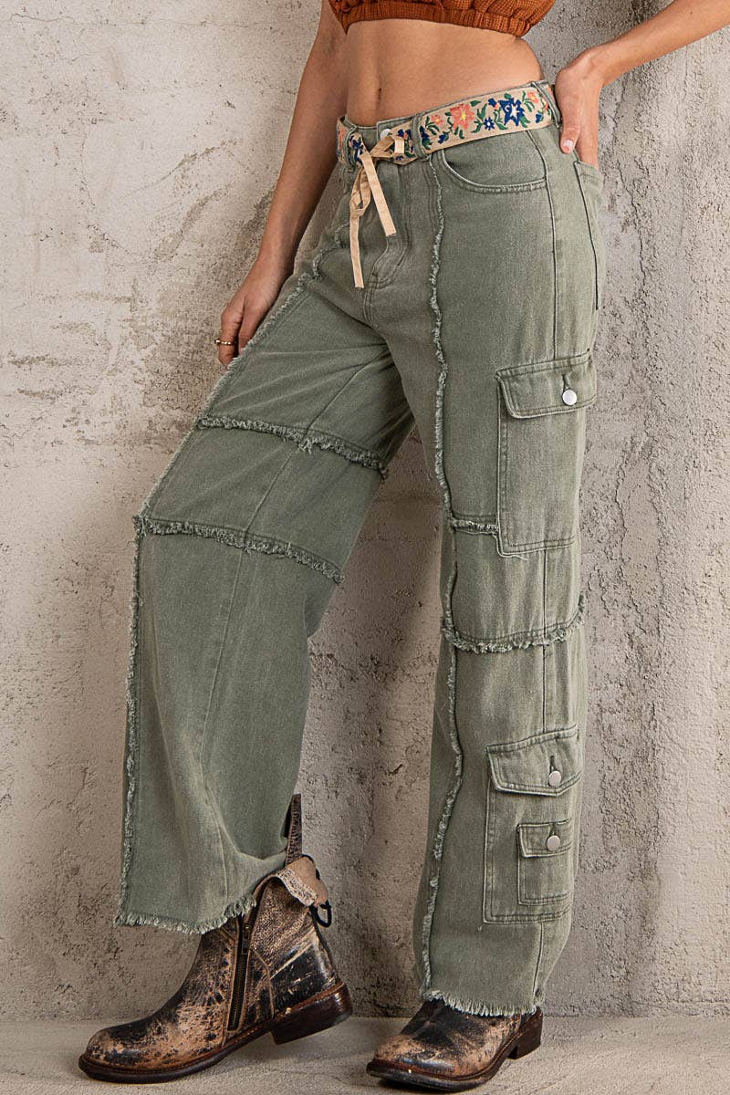 POLC Outseam baggy cargo pants Coffee