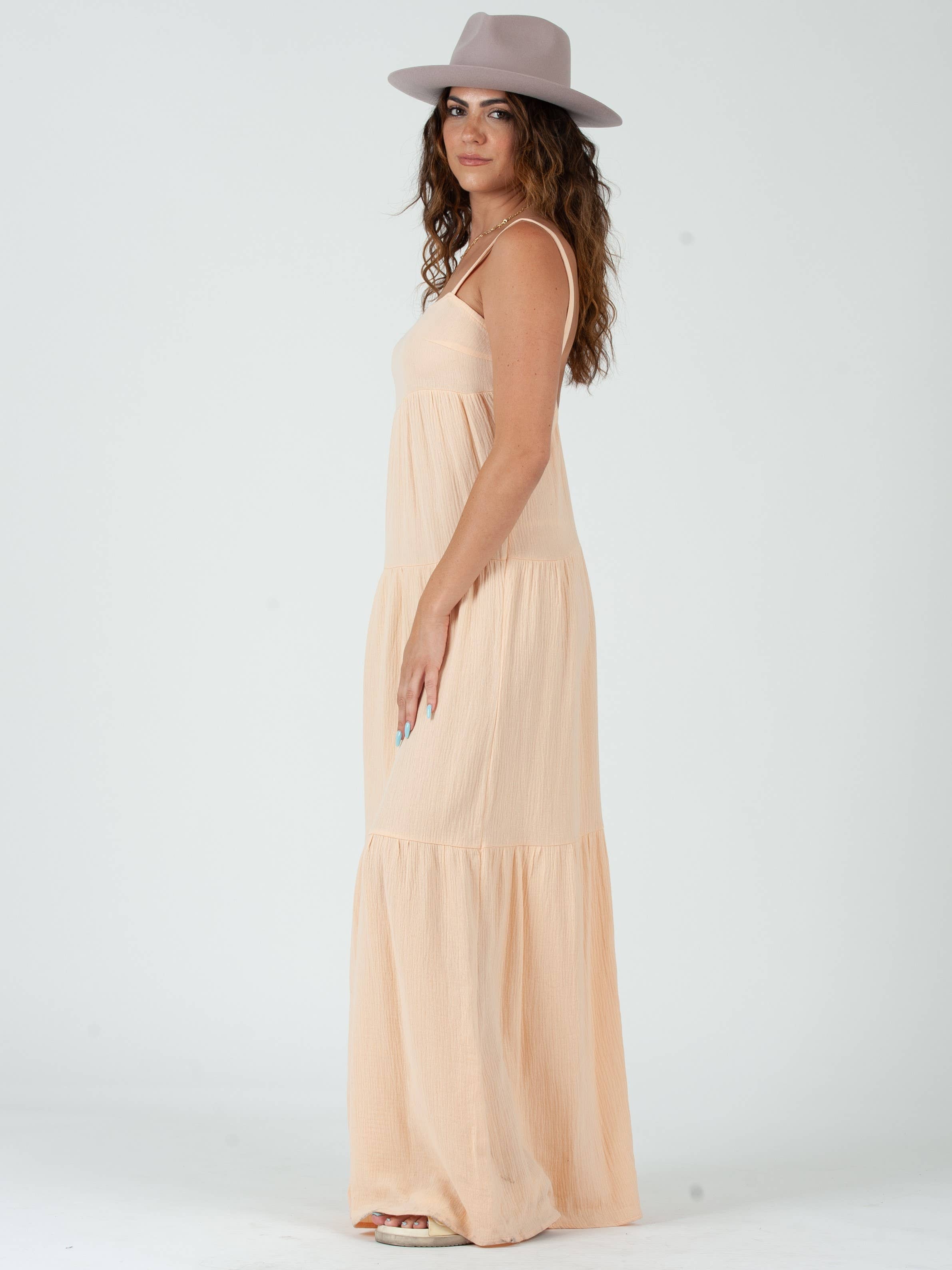 Peachy Boho Maxi Dress