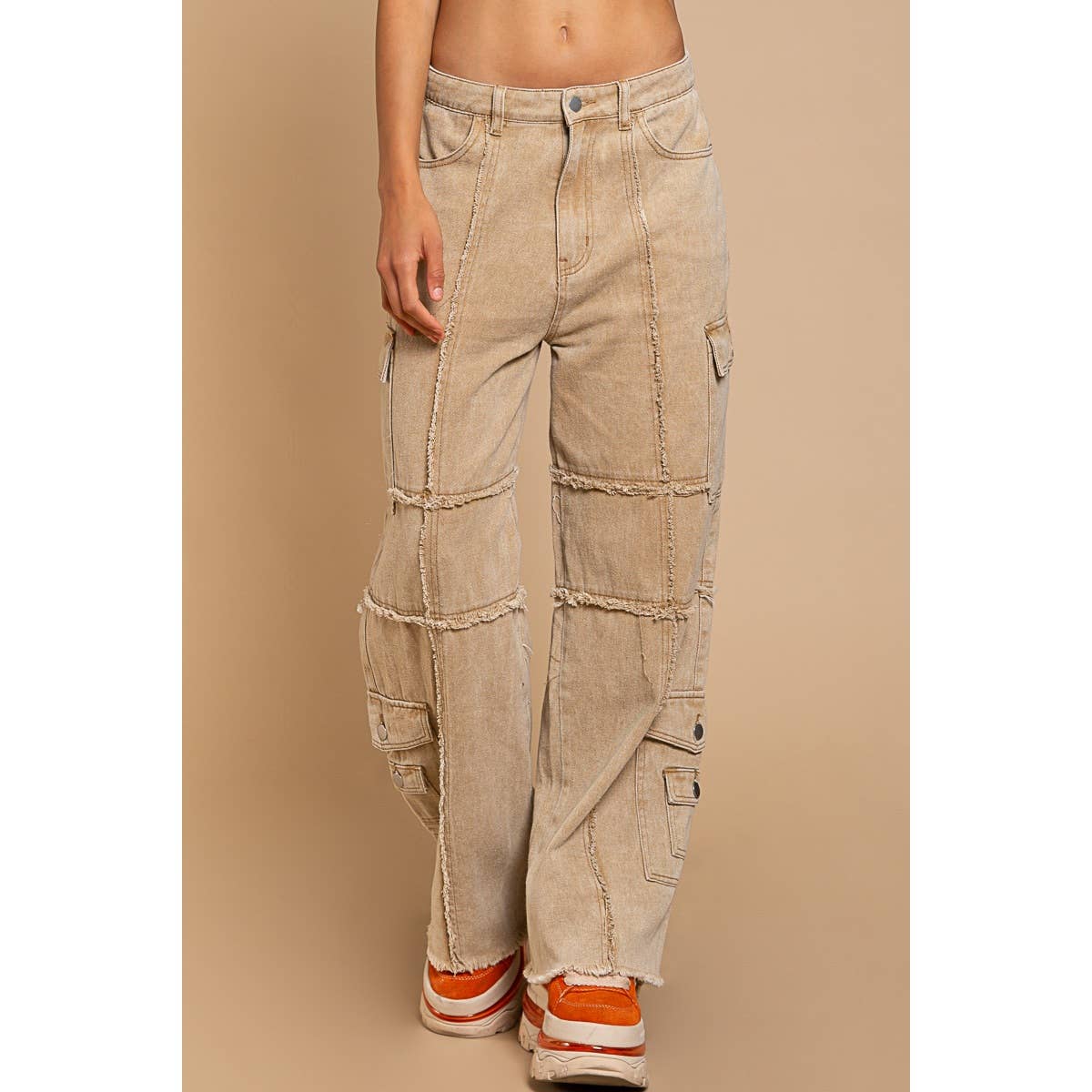 POLC Outseam baggy cargo pants Coffee