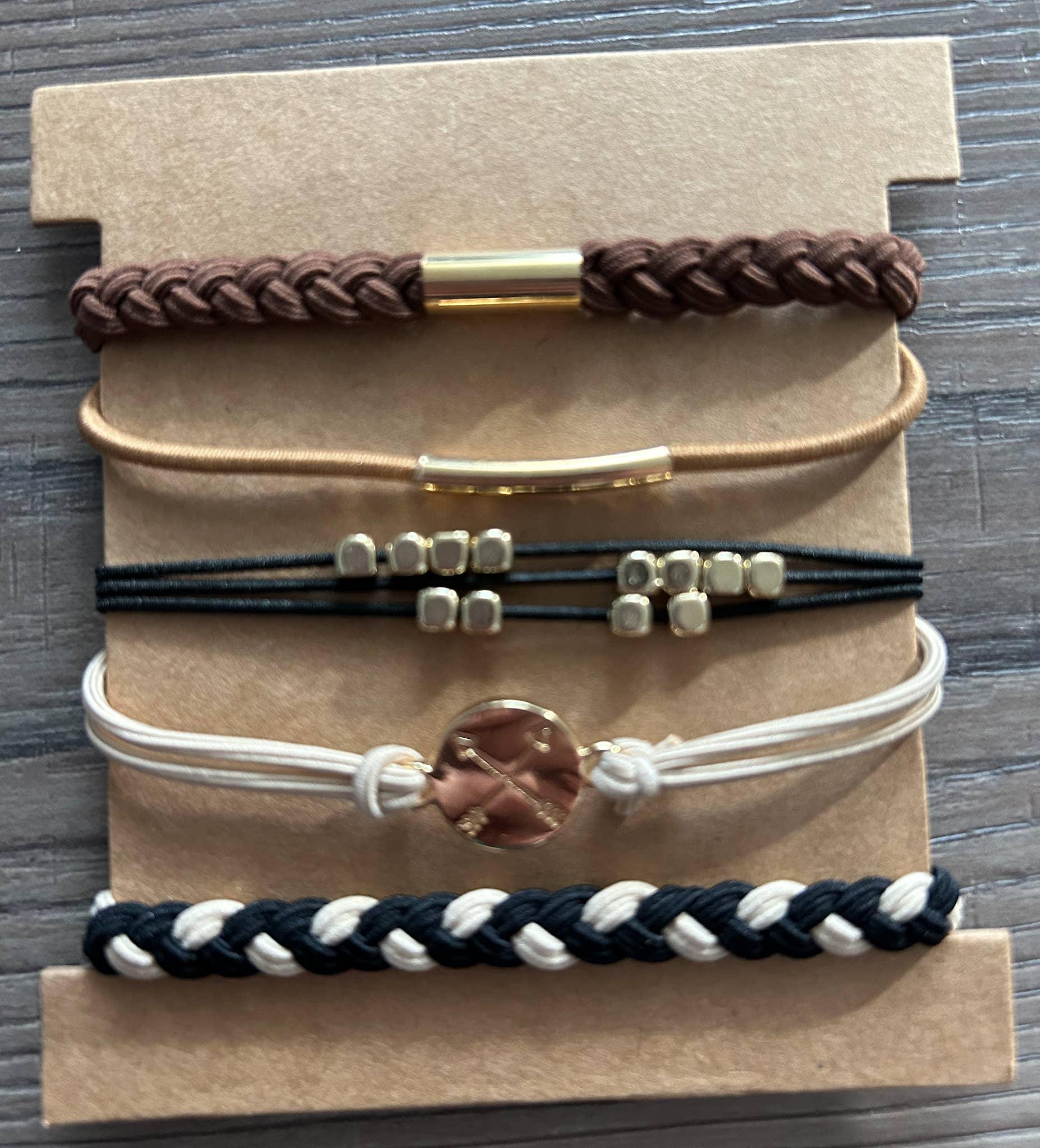 Hair Tie Bracelet Sets: Arrows