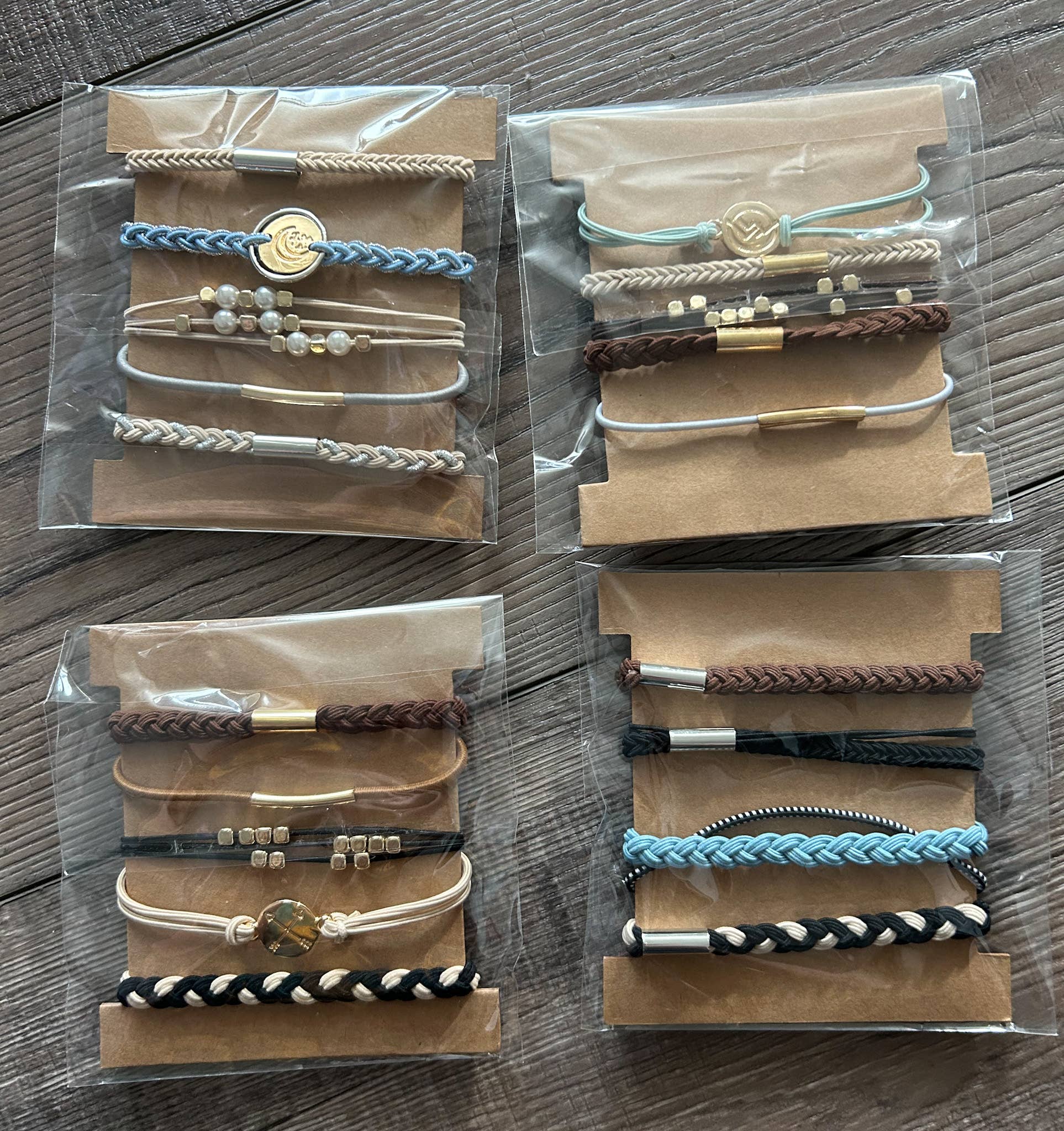 Hair Tie Bracelet Sets: Mountains