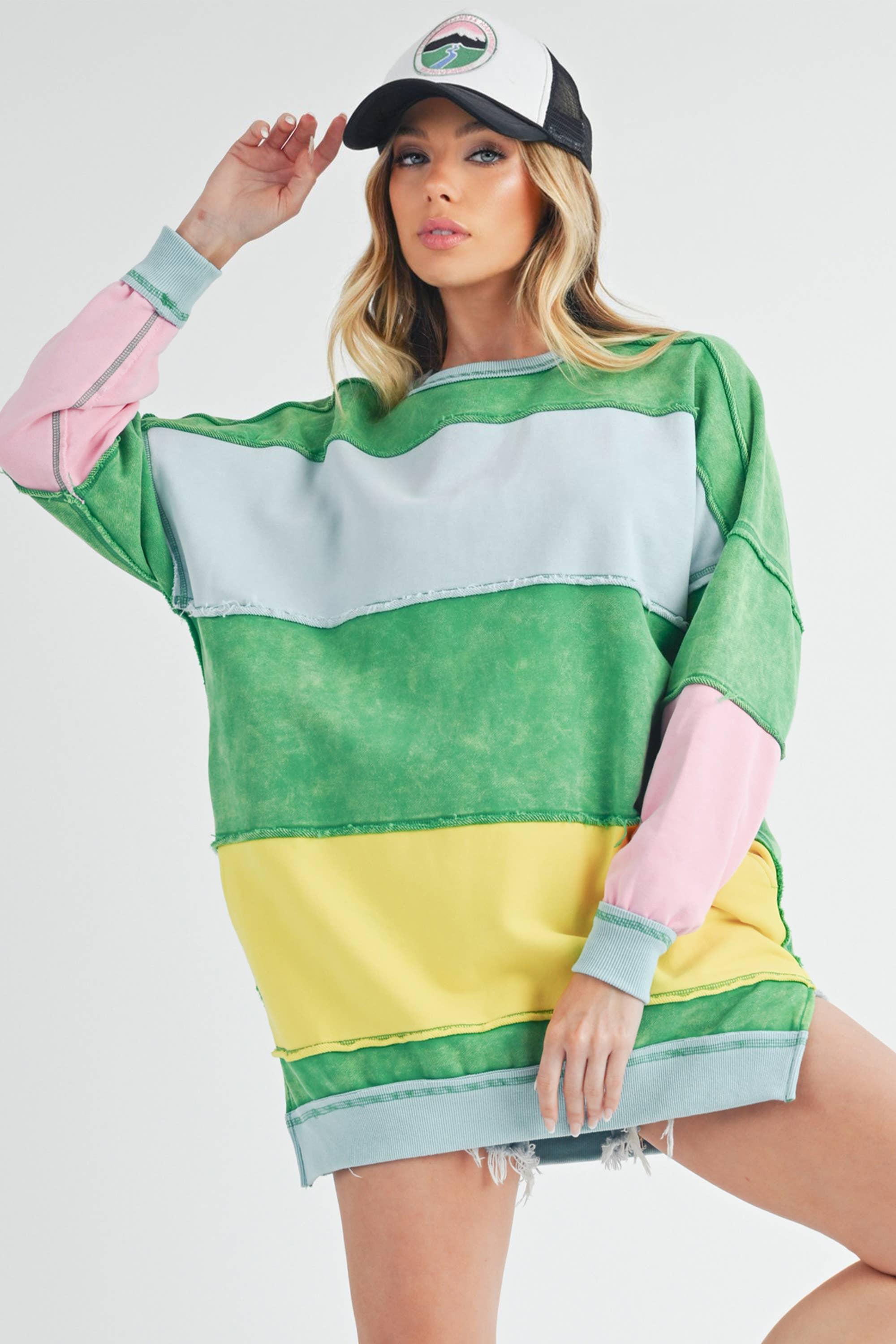 Rugby Color Block Stripe Sweater shirt*