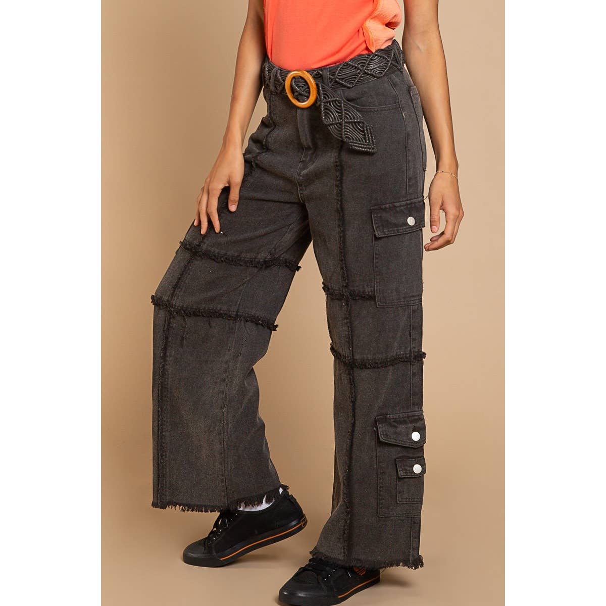 POLC Outseam baggy cargo pants Coffee