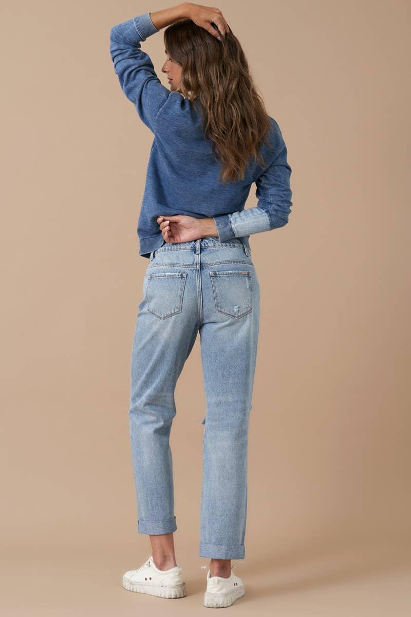 Rolled Up Boyfriend Jeans*