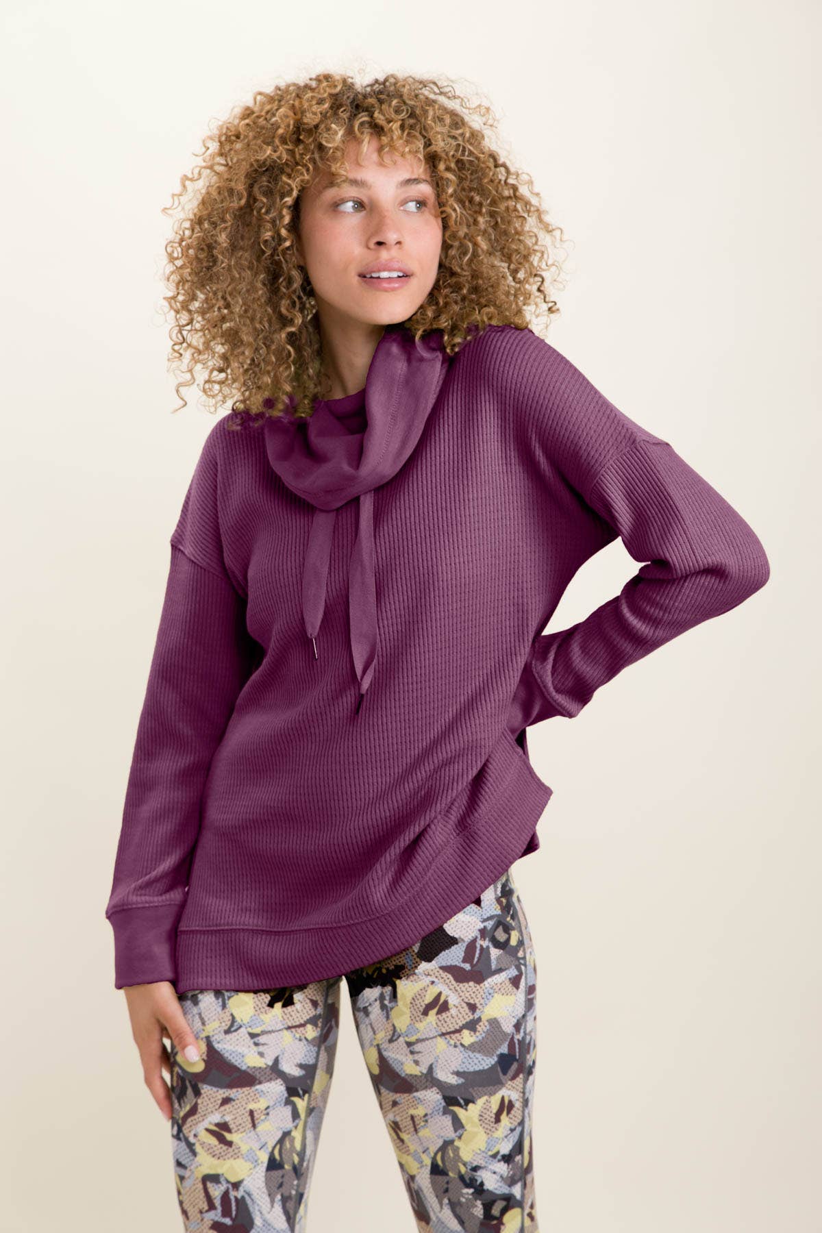 Mono B Cowl Neck Pullover